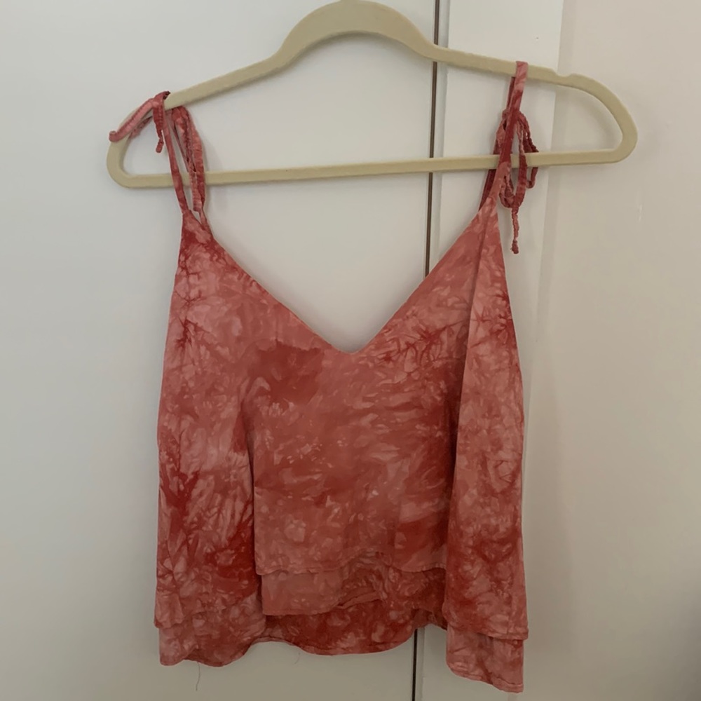 Tobi red flowy tank